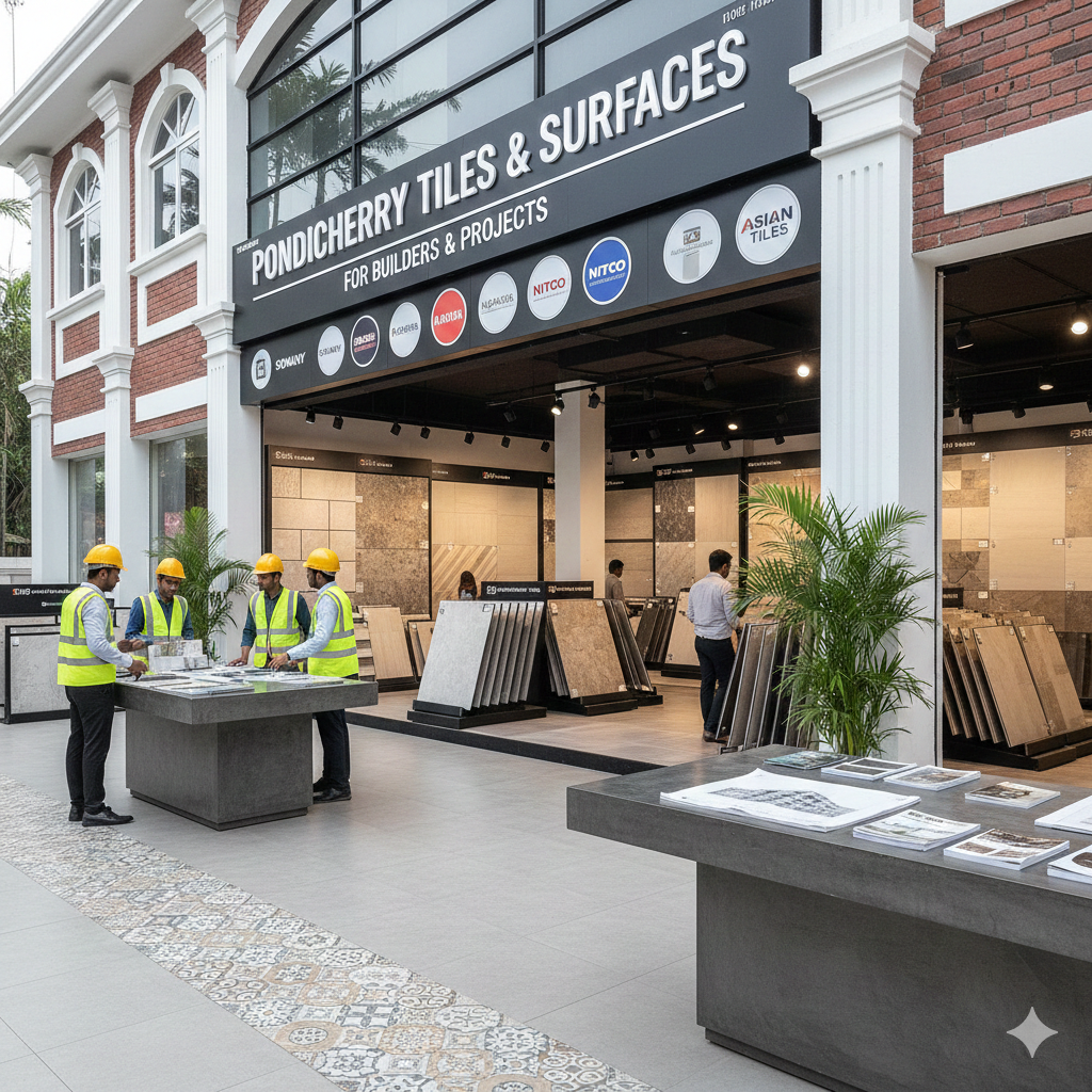 Branded Tiles Showroom in Pondicherry for Builders & Projects