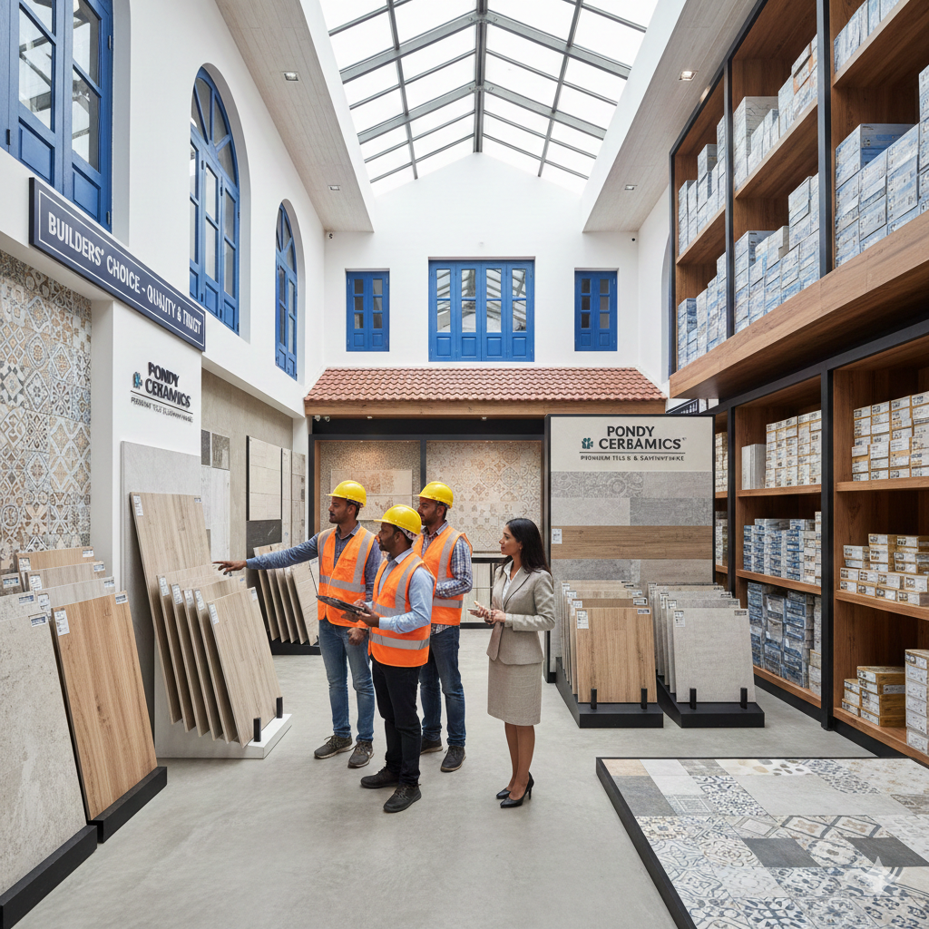 Why Builders Prefer a Branded Tiles Showroom in Pondicherry